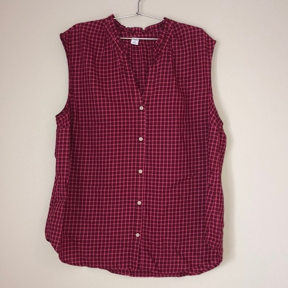 Women’s XL Old Navy Sleeveless Shirt Pink V Neck Spring/Summer - Picture 2 of 7